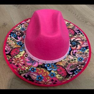 Vibrant Pink Floral Cowboy Hat